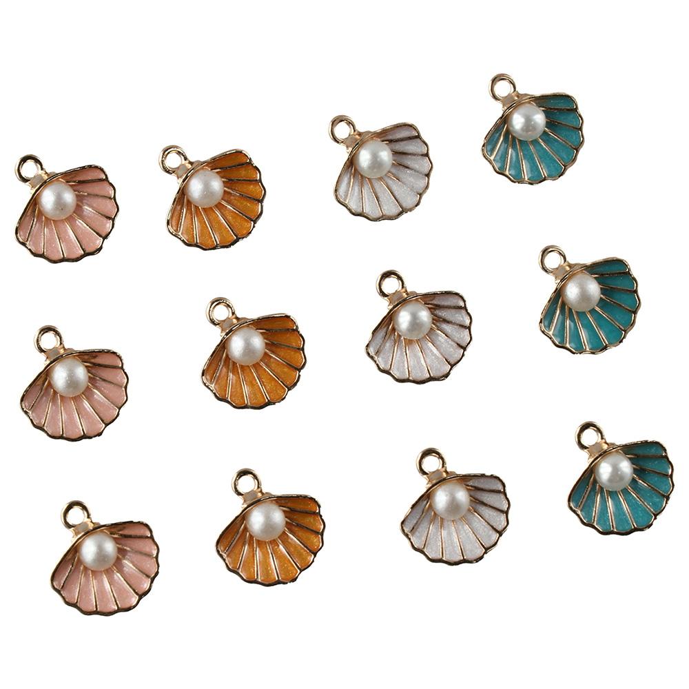 20pcs Ocean Theme Enamel 20pcs Pendants Bracelet Clam Shell  Necklace