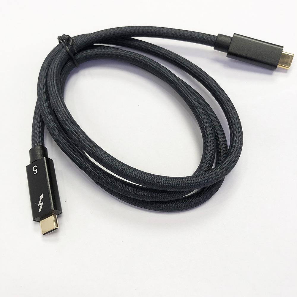 Thunderbolt 5 Type-C Cable: 80Gbps, 16K Display, 240W Charging, Thunderbolt 4 Compatible.