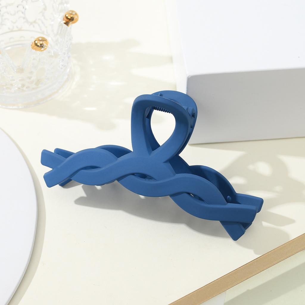 1 Stück blauer Damen-Haarclip Haaraccessoire modischer und einfacher Haarclip Haiklammer Hinterkopf Styling Haarclip