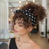 Elastische Schleifen-Stirnbänder Polka Dot Rutschfestes Haarband Haarschmuck Damen Breite Kopftücher Party