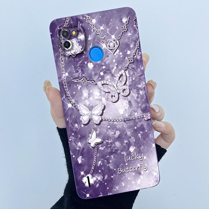 For Tecno Pop 4 Lte Case Liquid Silicone Fashion Simplicity Oil Painting Floral Back Cover For Techno Pop4 Air Phone Case BC1s