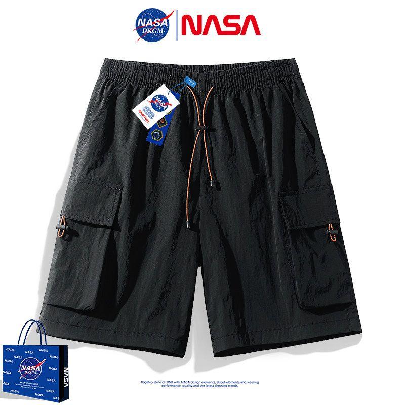 Nasa Trendy Ice Silk Workwear Sun Protection Shorts for Men, Summer Thin Loose Sports Shorts, Quick-Drying Casual Trendy Shorts