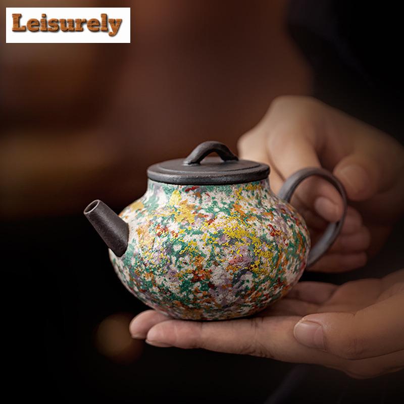 150ML Rock Painting Time Teapot Elegant Tea Infuser Pot Tea Maker Kettle With Ball Hole Tableware Accessories Collection Craft