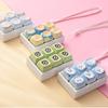 Klick-Knopf Fidget Clicker Spielzeug Fußballmuster Finger-Tastatur Anhänger für Erwachsene