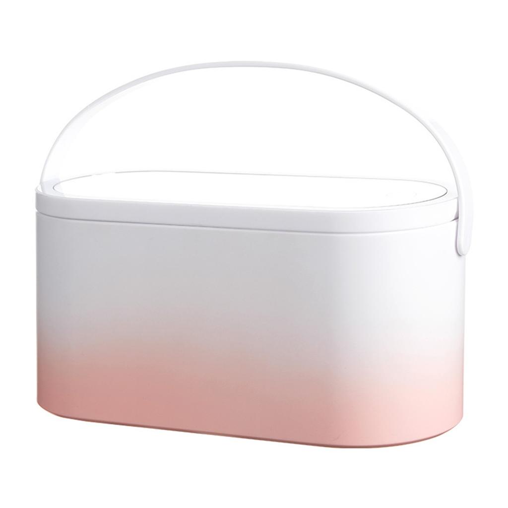 LED makeup mirror with light and storage dressing mirror outdoor travel storage box mirror
