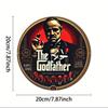 1 st Retro Godfather Blikplaat Wandkunst 8x8 Rond Metalen Bord Duurzaam Cadeau Huis Kantoor Decor