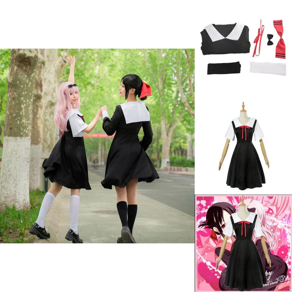 Kaguya Sama Love Is War Fujiwara Chika Shinomiya Kaguya Cosplay Costume Uniform With Polyester Fabric For Anime Fans