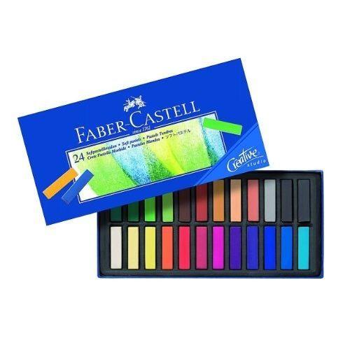 Crayons pastels - faber-castell - creative studio - 24 demi-pastels - adulte - mixte