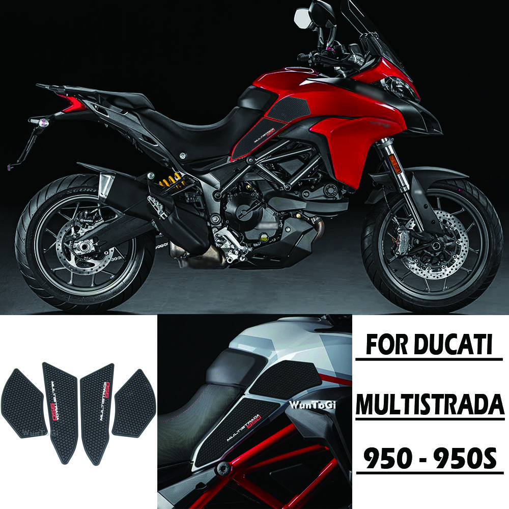 

Накладка на топливный бак мотоцикла, наколенник, противоскользящая накладка на бак, боковые наклейки, резиновая наклейка для Ducati Multistrada 950 950S 2019 -