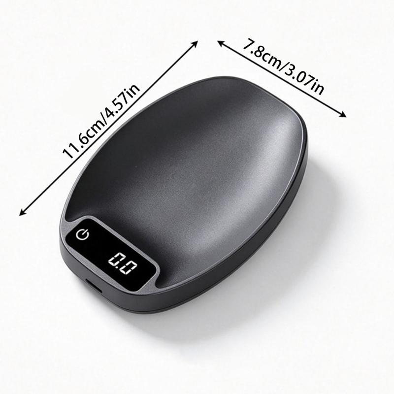 Rechargeable Coffee Weighing Scale with 200 G Capacity, Battery Power, Touch Control, and Small-Form Design for Home Coffee Measurement