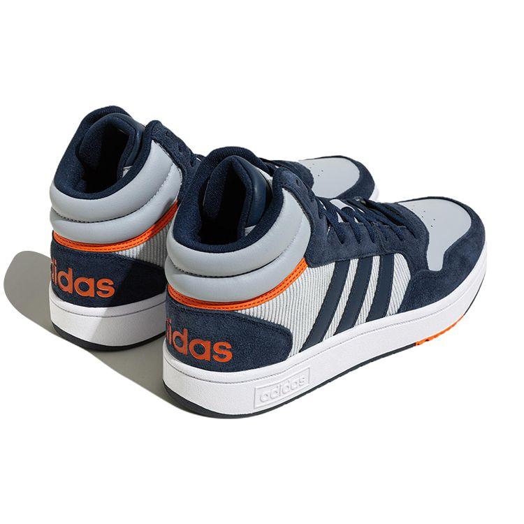 Adidas Neo Hoops 3.0 Comfortable Non-Slip Durable Mid-Top Skate Shoes Unisex Skate Shoes Dark-Blue HP6902