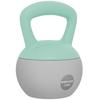 Kettlebell, 12 Kg, Sand Filled Metal, Non-Slip Handle, 21 X 21 X 30 Cm, Green and Grey