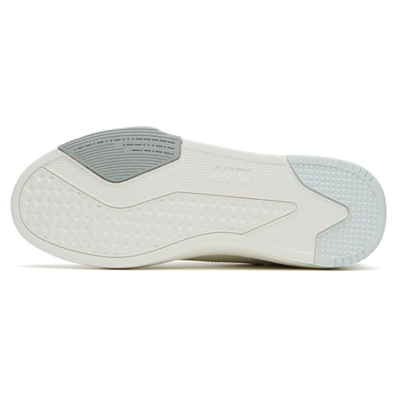 Anta Life Collection Anti-Slip Wear-Resistant Low-Top Skateboard Shoes Women's White Gray Sneakers 922328011-2