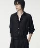 Umarmung Italian Mohair Shirts Collared Cardigan_Black