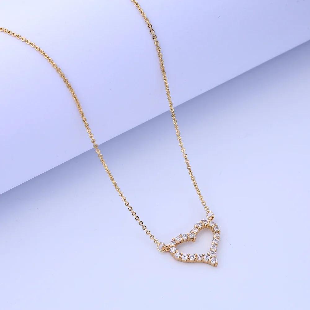 High Version Light Luxury Micro Inlay Pendant Titanium Steel Necklace Women's Fashion Versatile Net Red Full Diamond Female Clav