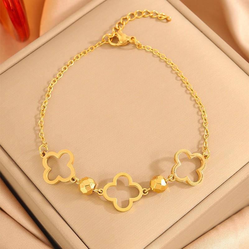 Korean Fashion Titanium Steel Diamond Inlaid Women's Luxury Bracelet