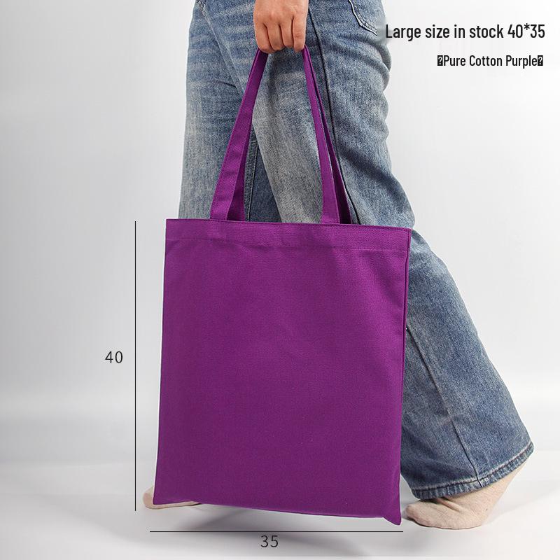 Customizable White Canvas Tote Bag with High-End Feel