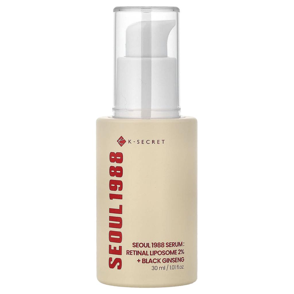 K-Secret, Seoul 1988 Serum, Retinal Liposome 2% + Black Ginseng, 30ml (1.01 fl oz)