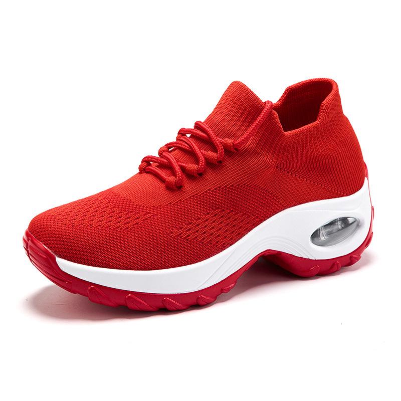 Plus Size High Elastic Fly Knit Breathable Sock Shoes - Lightweight & Fashionable Women's Spring/Autumn Casual Sports Shoes