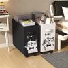 Mobile Utility Cart with Under-Desk Storage Shelf & Rolling Cabinet Shelving System for Office, Dorm, Small Spaces Organization