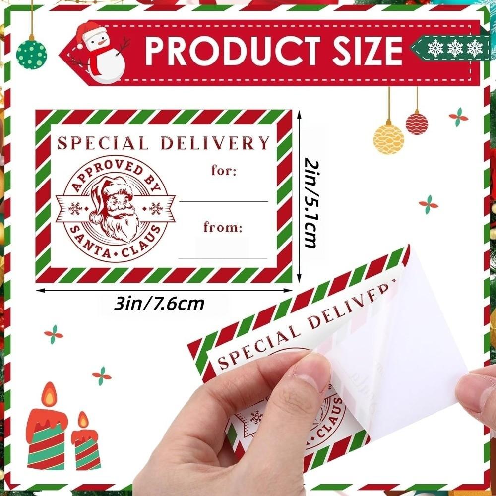 60pcs Elk Elk Santa Mail Labels Fill-In To/From Fields Christmas Gift Labels Christmas Holiday