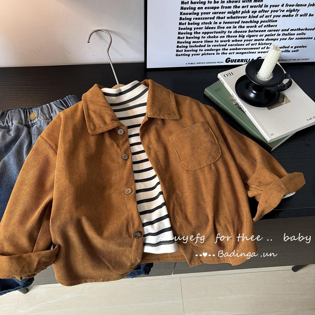 

Новый детский кардиган с длинным рукавом в полоску 140 cm имбирный/жёлтый