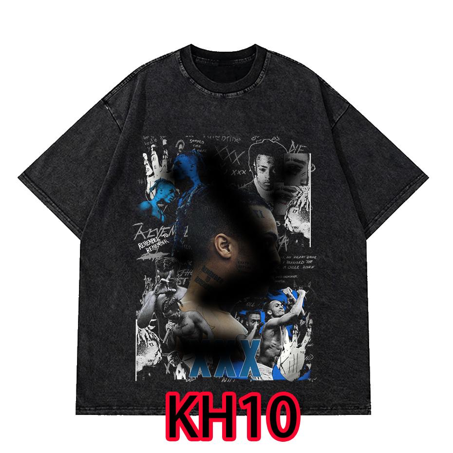 

T Summer Vintage Washed Oversized T Shirts Tops men clothing Men Gothic Letter Dog Printed TShirt Hip Hop Streetwear Punk S