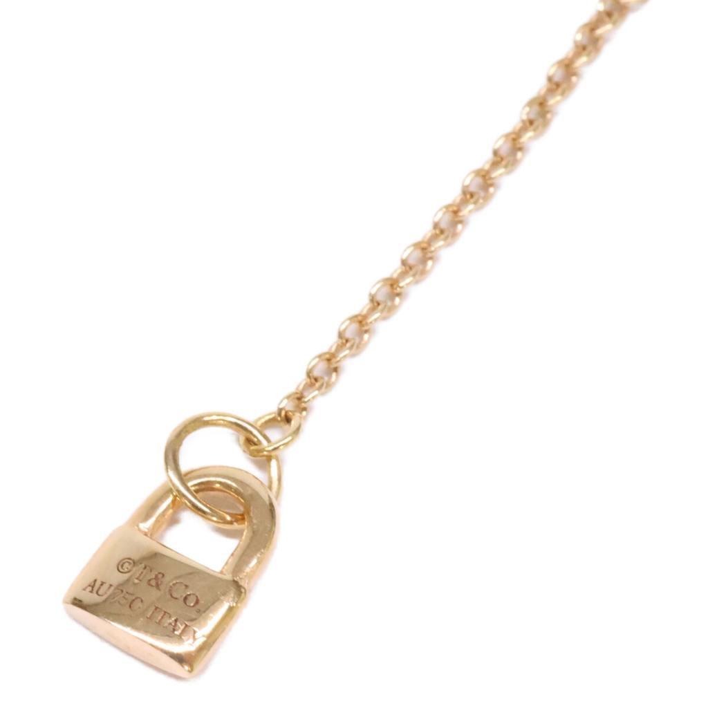 TIFFANY&Co. 750 Return to Love Heart Tag Key Diamond Necklace Yellow GoldUsed