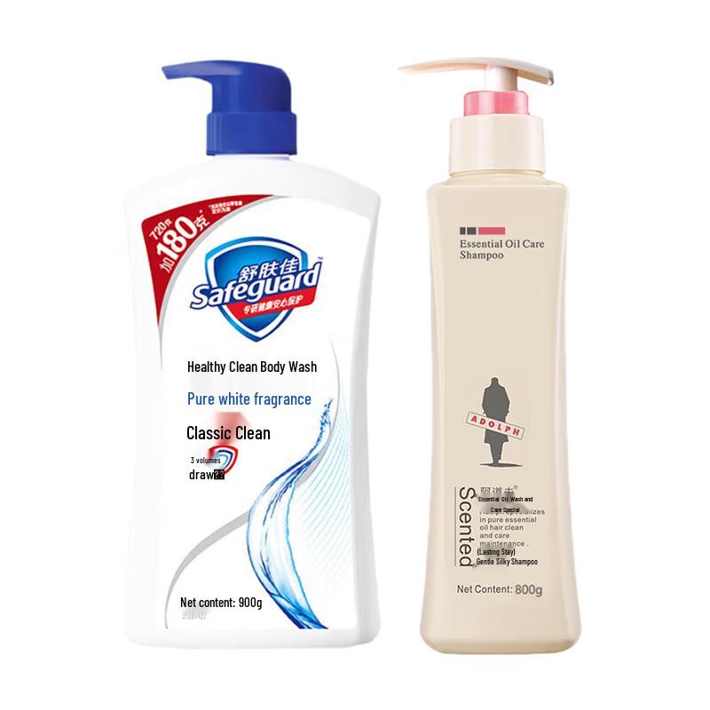 

ADOLPH Gentle Silky Shampoo & Pure White Fragrant Shower Gel Set