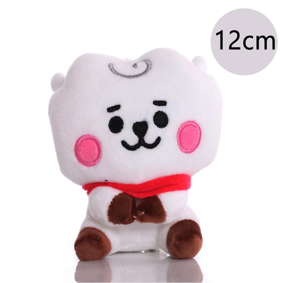 Плюшевые игрушки BT21 Кавайный Мини-брелок Аниме Подвеска Украшение для Детей Игрушка Около 12 см Мягкие Мягкие Игрушки Кукла Подарок