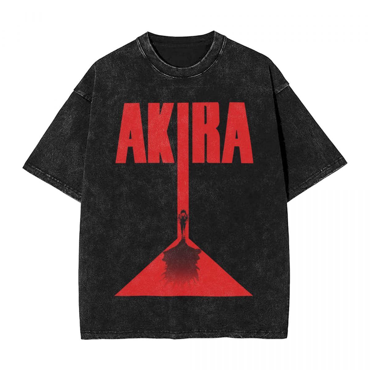 

Japanese Anime Akira Washed T Shirt Manga Print Hip Hop Vintage TShirts Men Women Cotton Clothing Oversized Short Sleeve Tee S