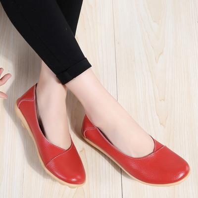 Wohnungen Für Frauen Komfortable Echtes Leder Flache Schuhe Frau Slipony Faulenzer Ballett Schuhe Weibliche Mokassins Große Größe 35-44