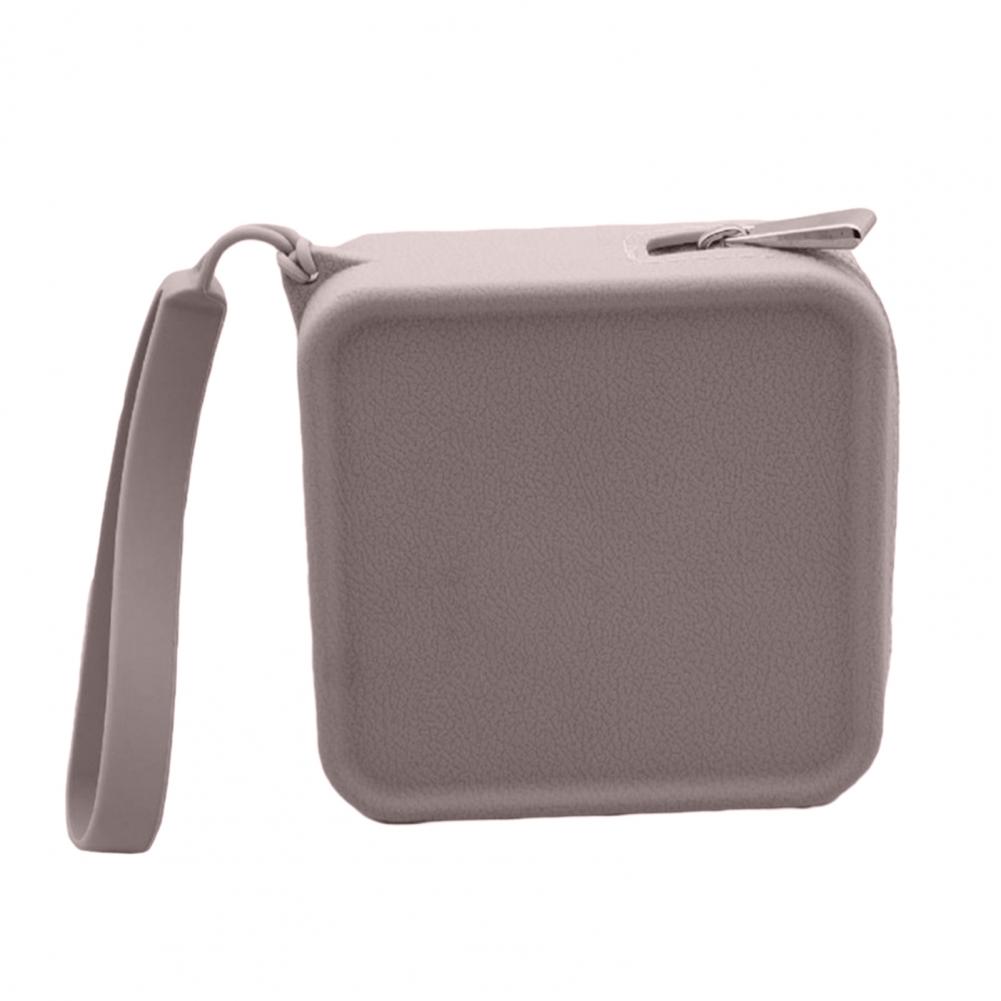 Silicone Coin Purse Student Portable Square Earphone Storage Bag Wallet with Zipper Waterproof Lipstick Cosmetic Bag