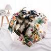 Pink Schnauzer Pattern, Automatic Folding Umbrella, Portable and Foldable Design, 8 Ribs, a Christmas or Birthday Gift.