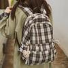 Zaino Vintage a Quadri Versatile Stile College Studente Scuola Media Borsa Scolastica Studente Universitario Pendolare Borsa per il Tempo Libero