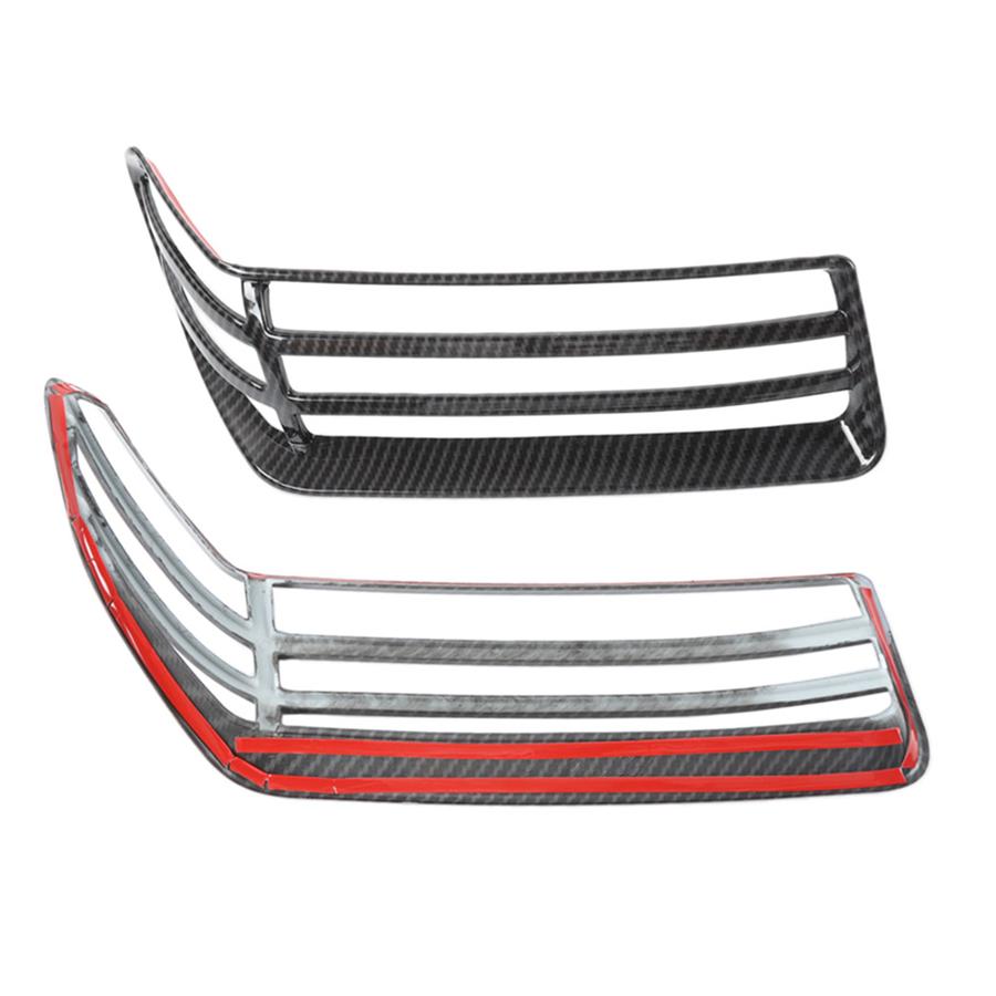 Carbon Fiber Look Front Wheel Eyebrow Lamp Cover Trim For Jeep Wrangler Jl 18-22