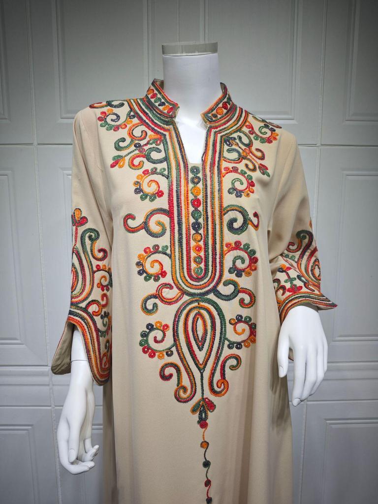 AB417 Autumn/Winter 2024 Women's Embroidered Muslim Robe for Middle East Market