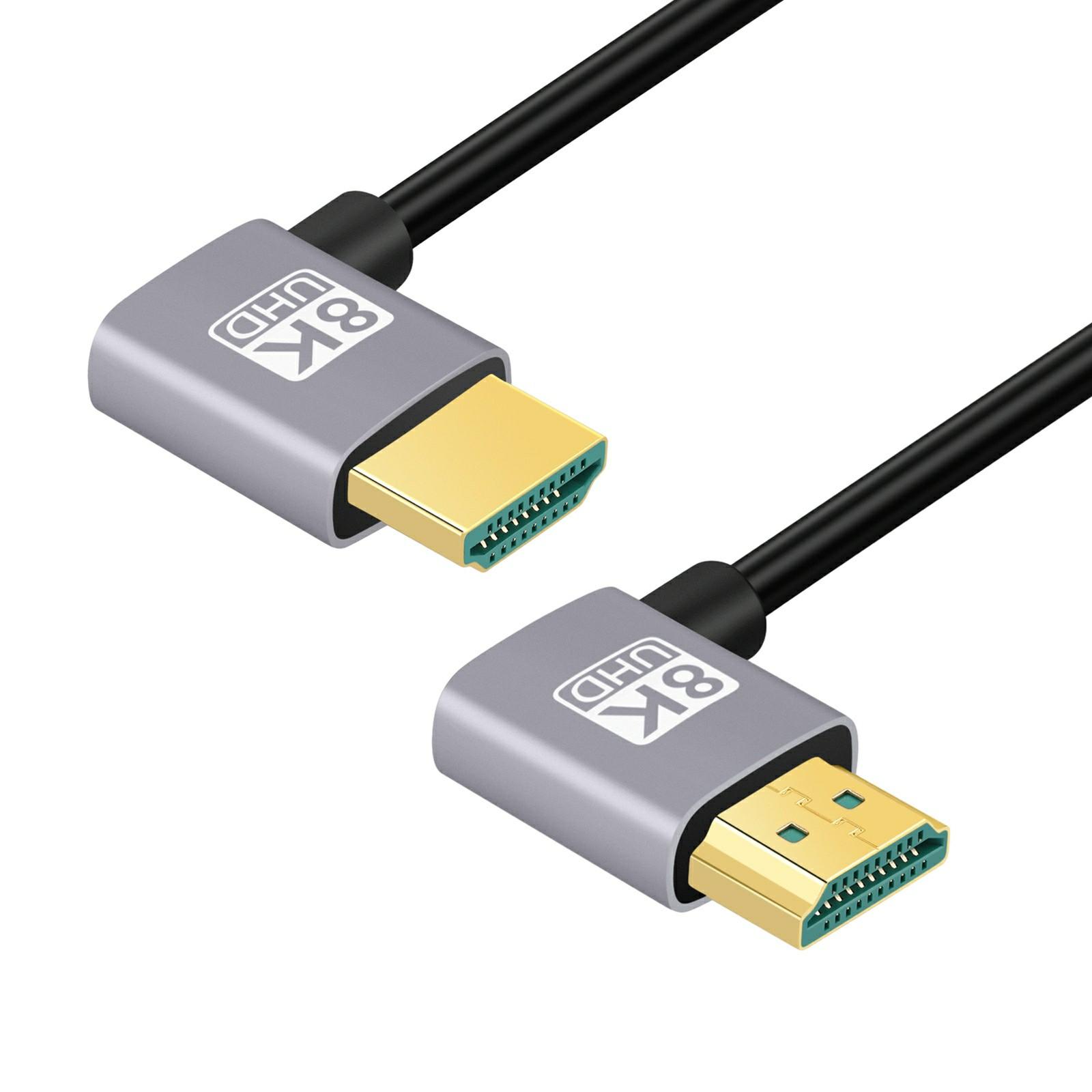 

0.5м 8K HDMI Кабель-подовжувач Адаптер Штекер-Штекер для HDTV Проектора (Під кутом зліва направо) As Shown A