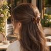 Haarspange Magnetische Spange Schleifenform Nadel mit Leoparden-Marmor Starke Schnalle Muster DIY Nahtlose Haarstyling-Accessoires für Einfache Halboffene Frisuren