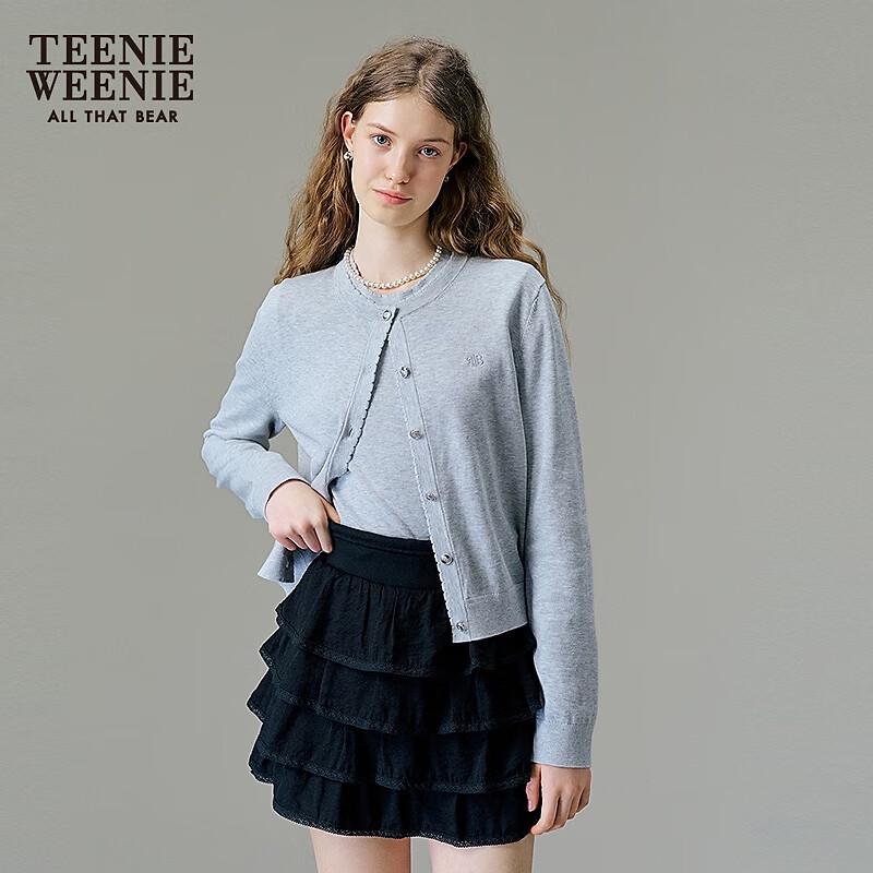 Teenie Weenie Women's Bear Knit Lace Collar Cardigan
