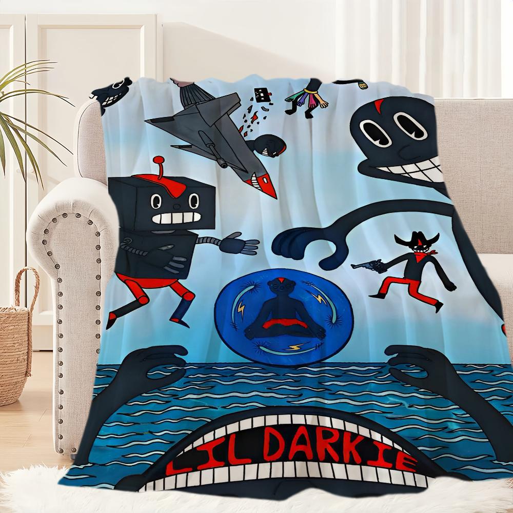 Hip Hop Music Lil D-Darkie Blanket Blanket for Couch Sofa Travel Home Hiking Picni Bed Beding Flannel Blanket birthday gift
