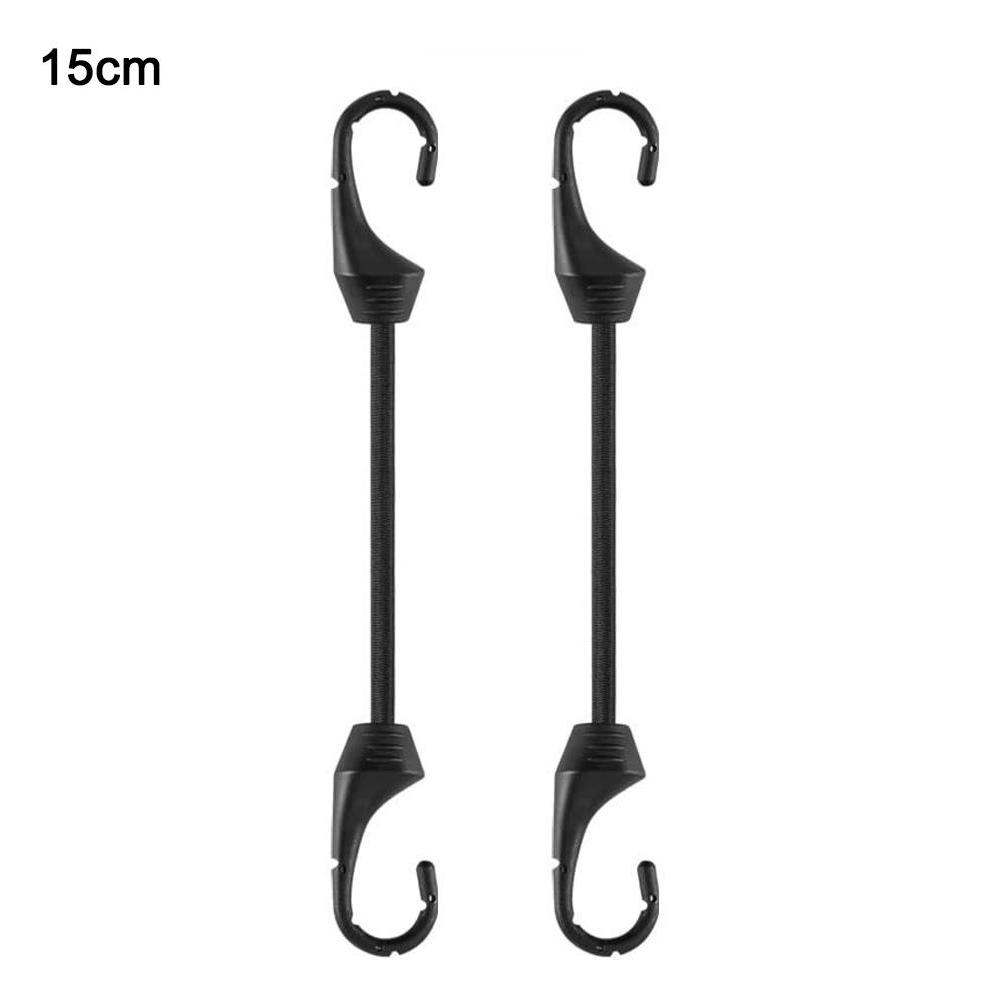 

Набор из 2 маленьких эластичных шнуров с крючками Сверхпрочные эластичные ремни для кемпинга, велосипеда, складной тележки, багажника (10см 15см 23см)
