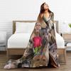 Funny Monkey Cartoon Fashion Blanket Multi-size Soft and Lightweight  Throw Fashion Blankets for Couch Sofa and Bed