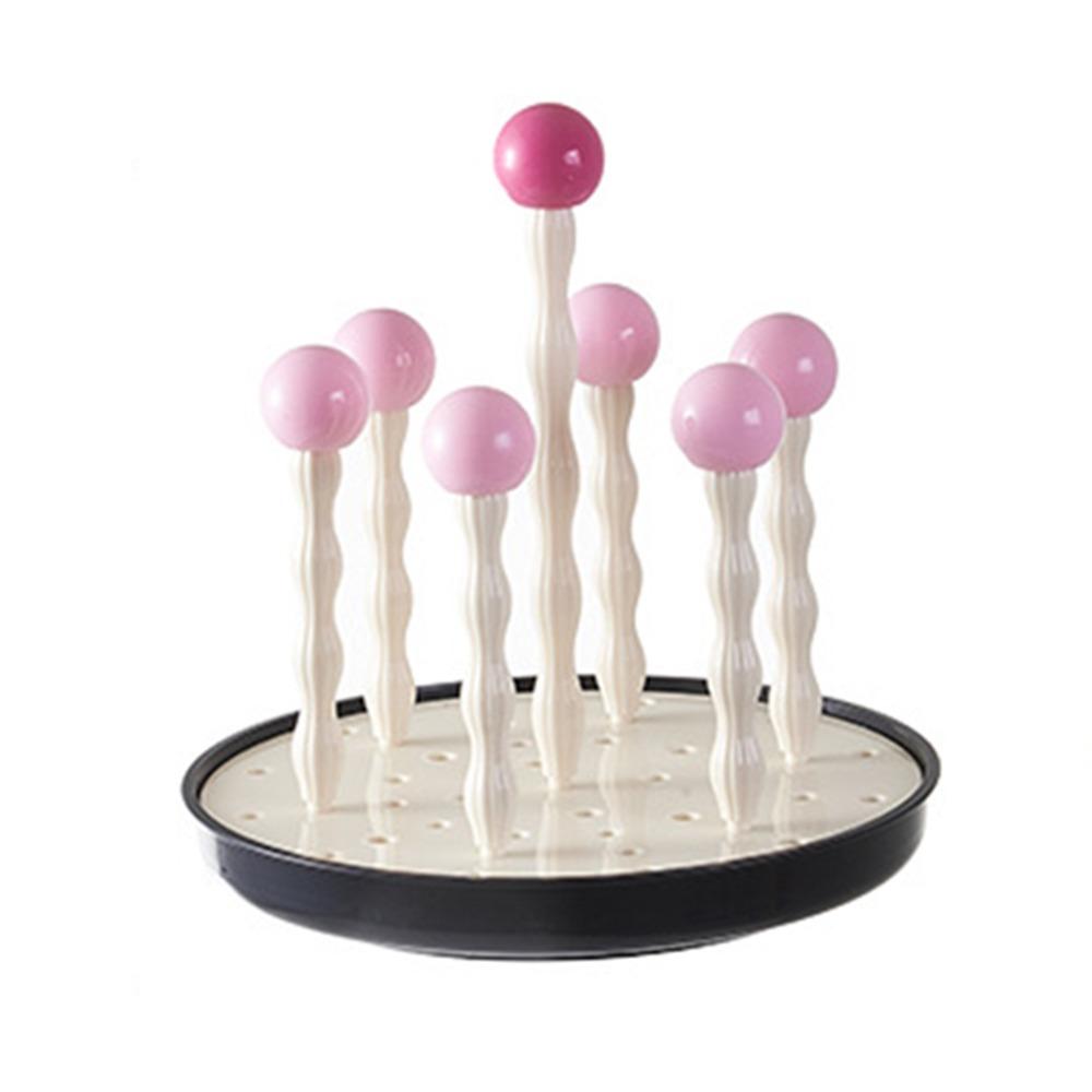 

Пластиковая вращающаяся сушилка Креативная вращающаяся подставка для чашек Органайзер для кухни White+Red-6