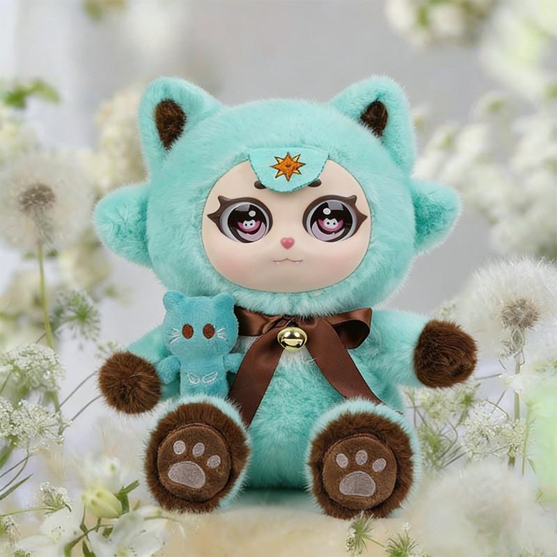 Plüschkatzenpuppe Geschenk für Kinder und Erwachsene mit weichem Kristall-Samtstoff