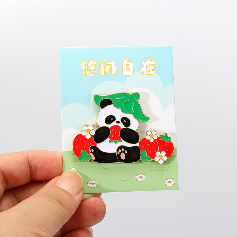 Cartoon Cute Panda Chengdu Cultural Creative Metal Magnetic Fridge Magnet Home Decoration Souvenir Gift Magnetic Refrigerator Sticker