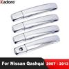 For Nissan Qashqai 2007 2008 2009 2010 2011 2012 2013 Chrome Car Door Handle Cover Trim Side Handles Catch Cap Accessories