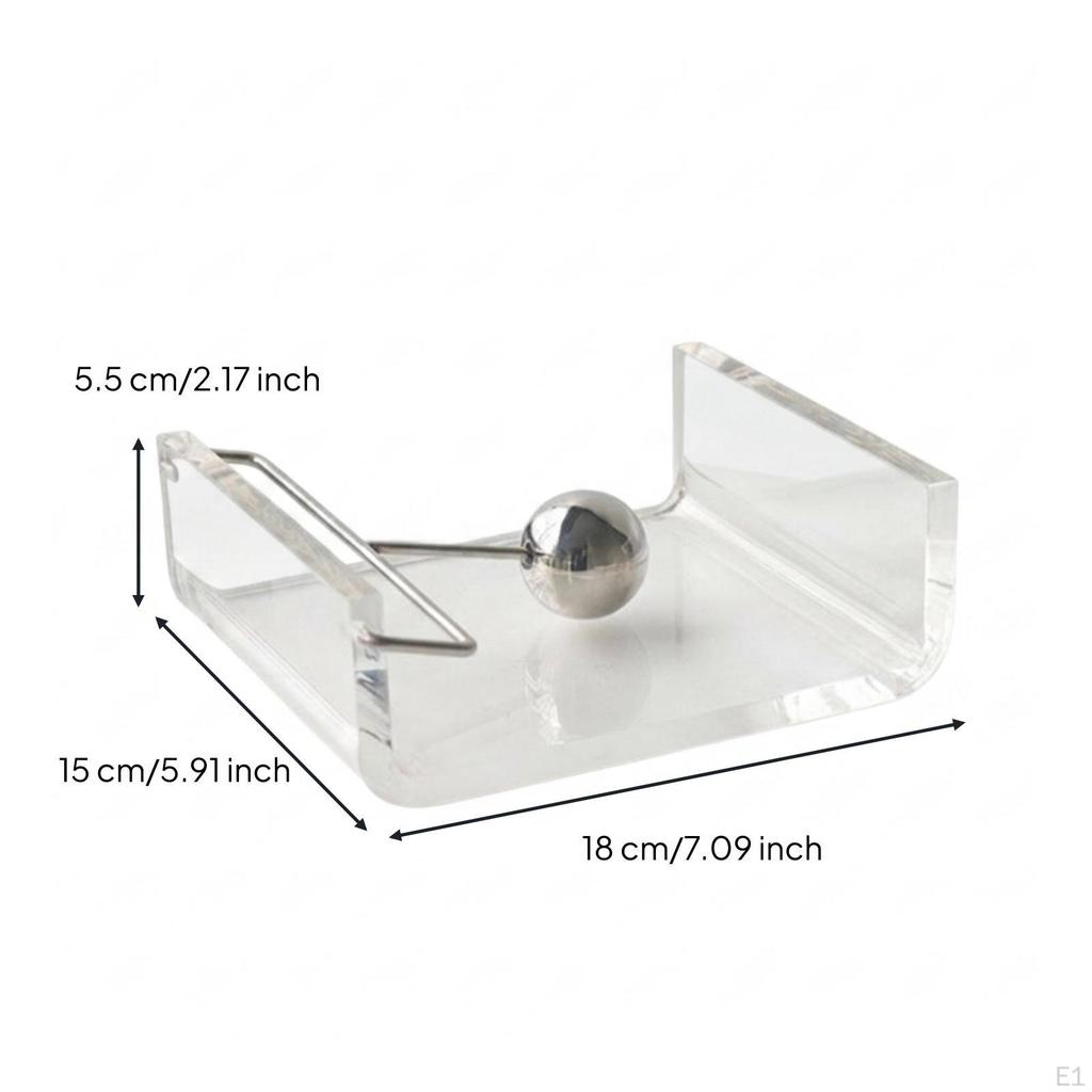 Acrylic Napkin Holder Modern Tray Clear Tissue Dispenser for Dining Table, Kitchen Countertop