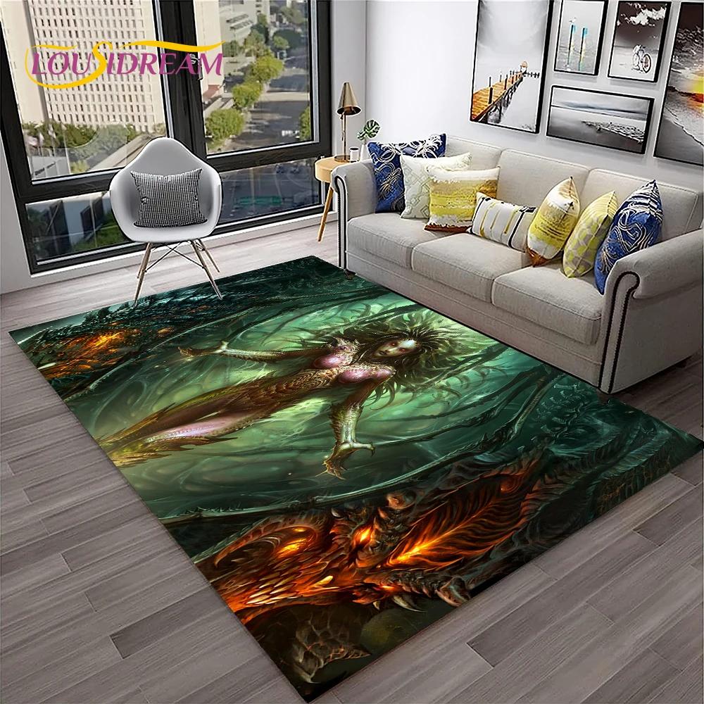 StarCraft Game Retro 3D Gamer Carpet Rug for Home Living Room Bedroom Sofa Doormat Decor,kids Play Area Rug Non-slip Floor Mat