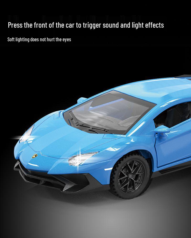 1:32 Lamborghini 750-4 Alloy Two-Door Pull-Back Off-Road Sports Car Model Toy
